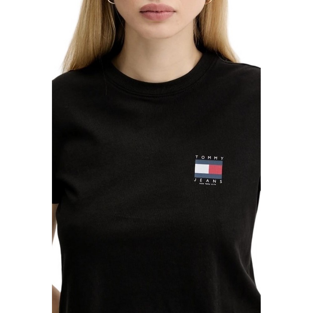TOMMY JEANS  REG SH TOMMY US FLAG T-SHIRT ΜΠΛΟΥΖΑ ΓΥΝΑΙΚΕΙΑ BLACK