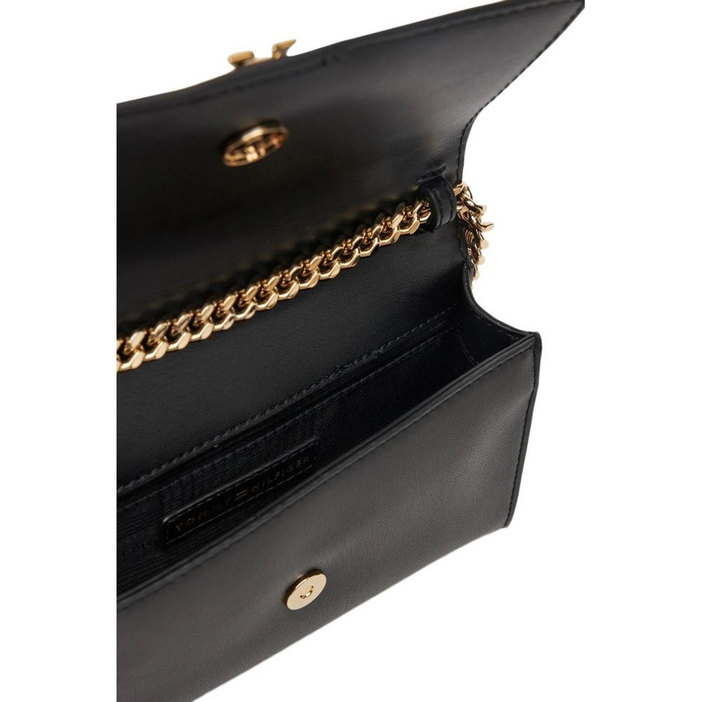 TOMMY HILFIGER HERITAGE MINI CROSSOVER CHAIN ΤΣΑΝΤΑ ΓΥΝΑΙΚΕΙΑ BLACK