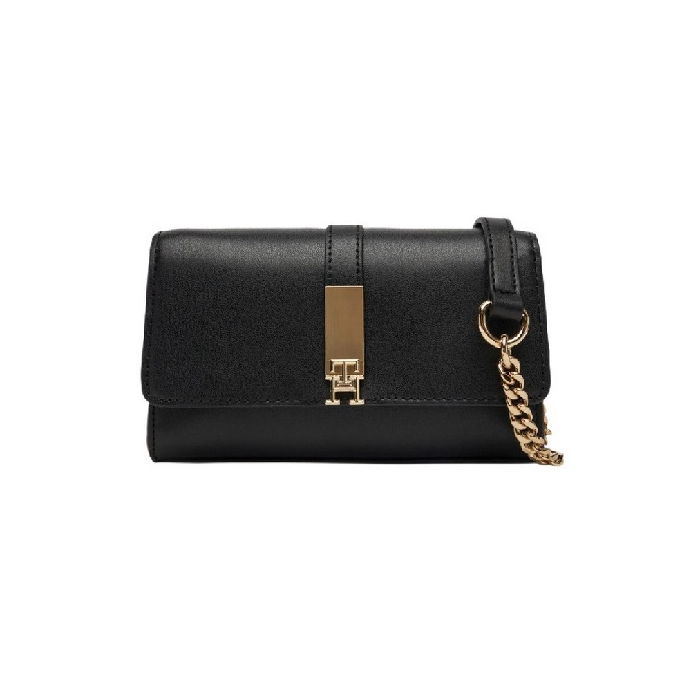 TOMMY HILFIGER HERITAGE MINI CROSSOVER CHAIN ΤΣΑΝΤΑ ΓΥΝΑΙΚΕΙΑ BLACK