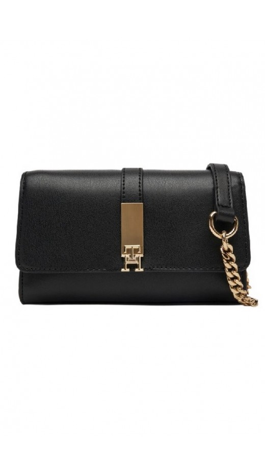 TOMMY HILFIGER HERITAGE MINI CROSSOVER CHAIN ΤΣΑΝΤΑ ΓΥΝΑΙΚΕΙΑ BLACK