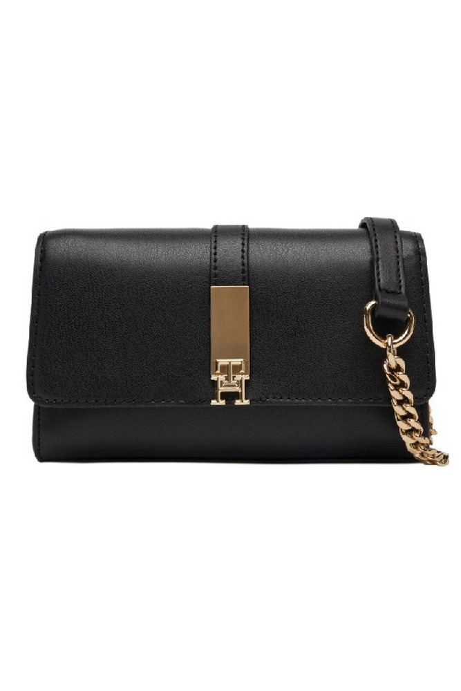 TOMMY HILFIGER HERITAGE MINI CROSSOVER CHAIN ΤΣΑΝΤΑ ΓΥΝΑΙΚΕΙΑ BLACK