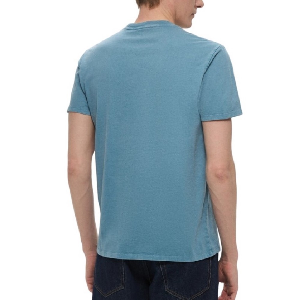 GUESS STACK TEE T-SHIRT ΜΠΛΟΥΖΑ ΑΝΔΡΙΚΗ PETROL
