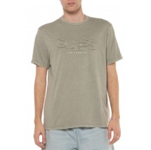 GUESS STACK TEE T-SHIRT ΜΠΛΟΥΖΑ ΑΝΔΡΙΚΗ KHAKI
