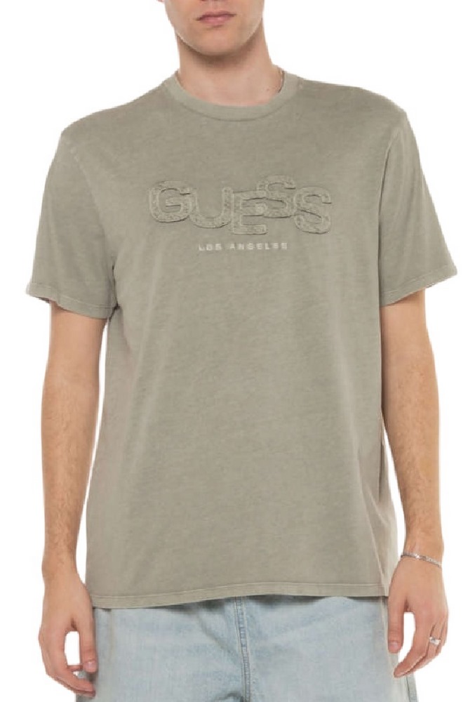 GUESS STACK TEE T-SHIRT ΜΠΛΟΥΖΑ ΑΝΔΡΙΚΗ KHAKI