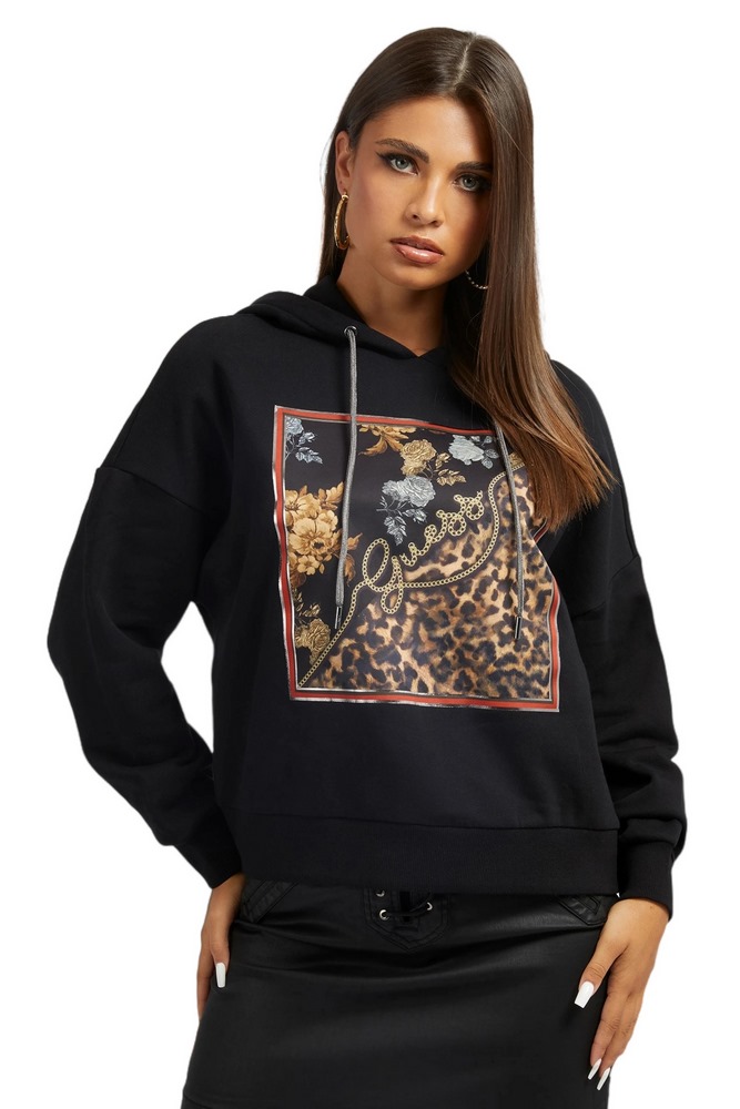ΜΠΛΟΥΖΑ ΦΟΥΤΕΡ ZENOVIA ΓΥΝΑΙΚΕΙΑ GUESS BLACK