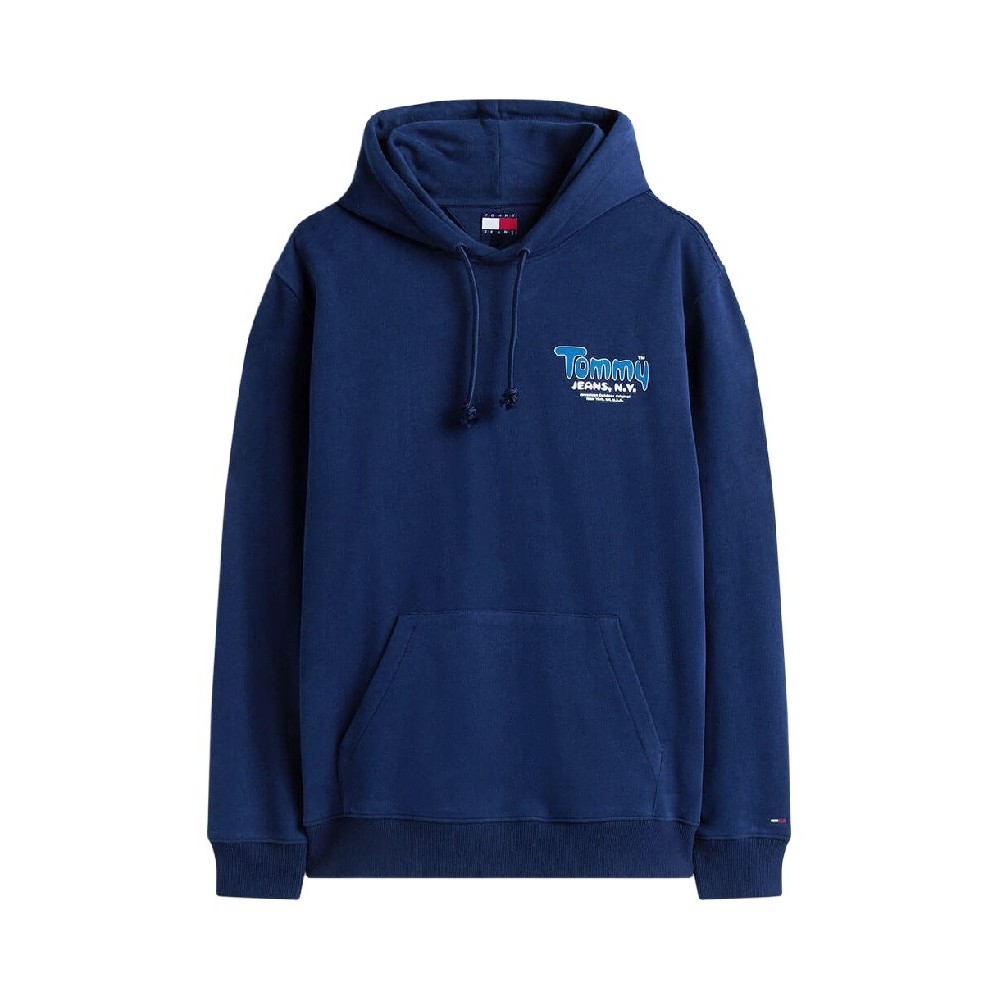 TOMMY JEANS REG FONT PLAY HOODIE EXT ΦΟΥΤΕΡ ΜΠΛΟΥΖΑ ΑΝΔΡΙΚΗ DARK NAVY
