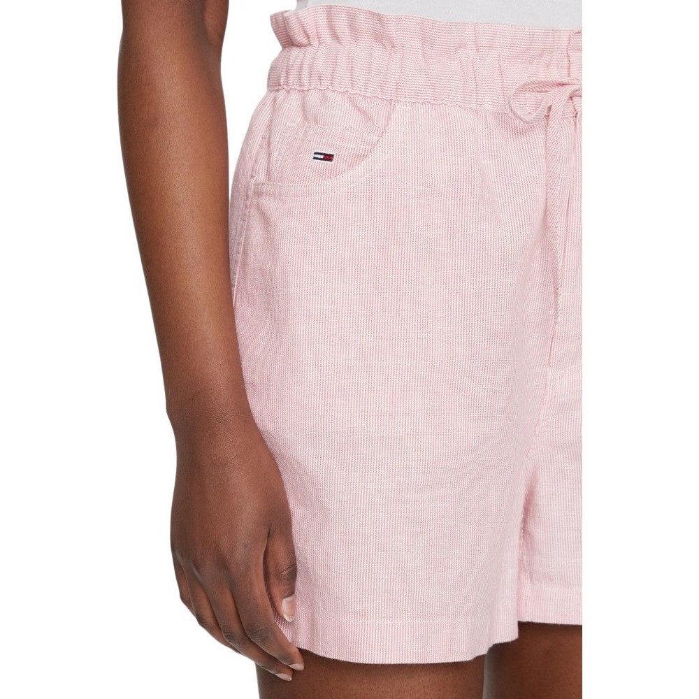 TOMMY JEANS  COTTON LINEN SHORT ΣΟΡΤΣ ΓΥΝΑΙΚΕΙΟ PINK
