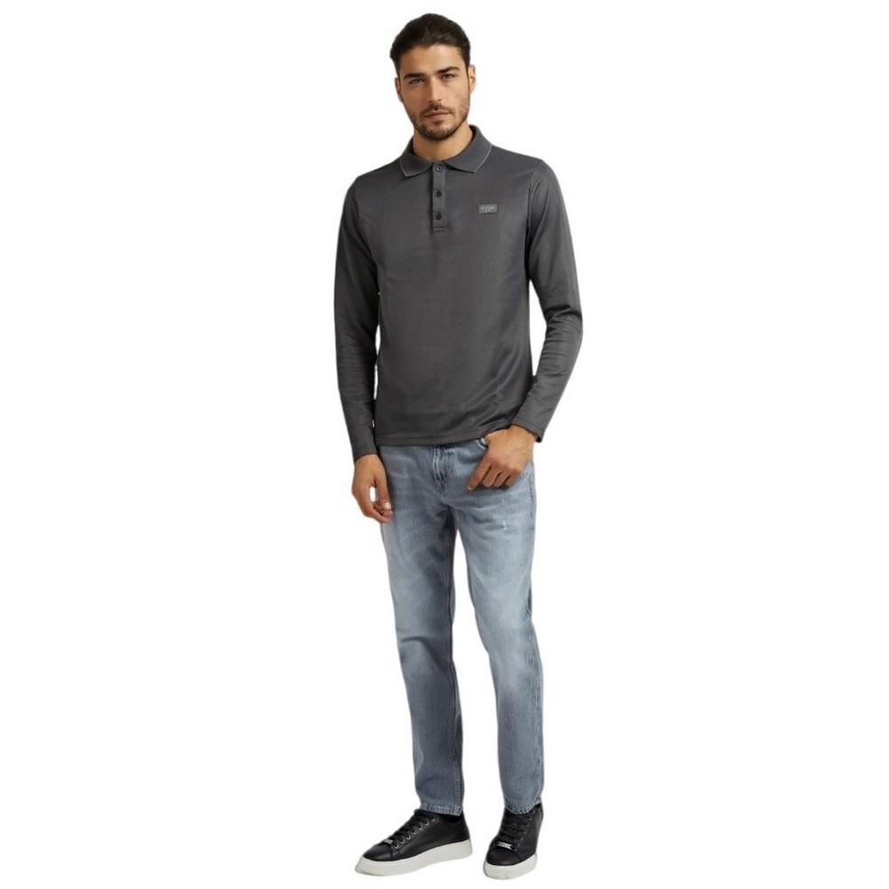 ΜΠΛΟΥΖΑ VEIT LS POLO ΑΝΔΡΙΚΗ GUESS GREY