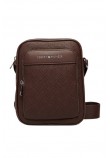 TOMMY HILFIGER FLAG MONOGRAM MINI REPORTER ΤΣΑΝΤΑ ΑΝΔΡΙΚΗ COFFEE
