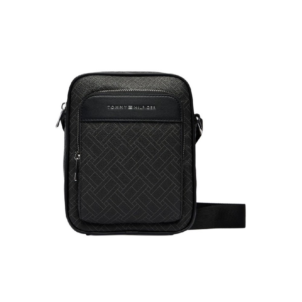 TOMMY HILFIGER FLAG MONOGRAM MINI REPORTER ΤΣΑΝΤΑ ΑΝΔΡΙΚΗ BLACK