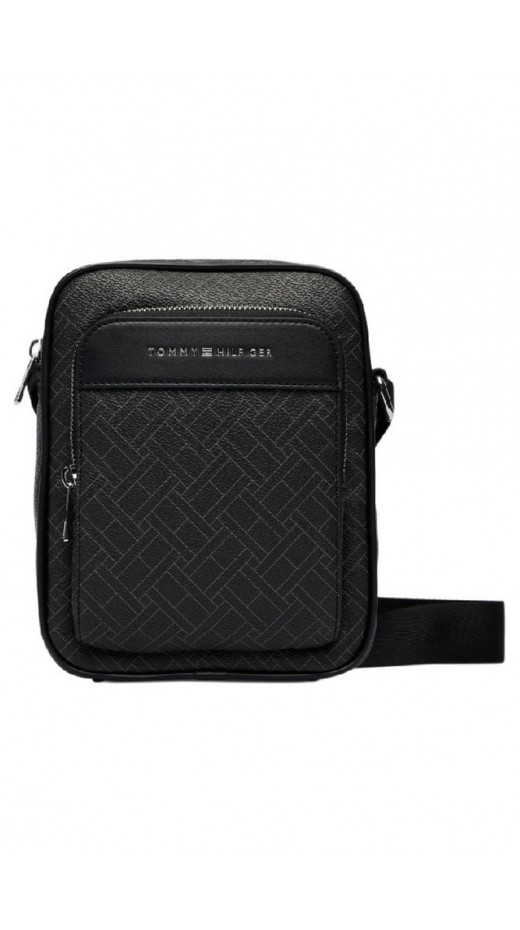 TOMMY HILFIGER FLAG MONOGRAM MINI REPORTER ΤΣΑΝΤΑ ΑΝΔΡΙΚΗ BLACK