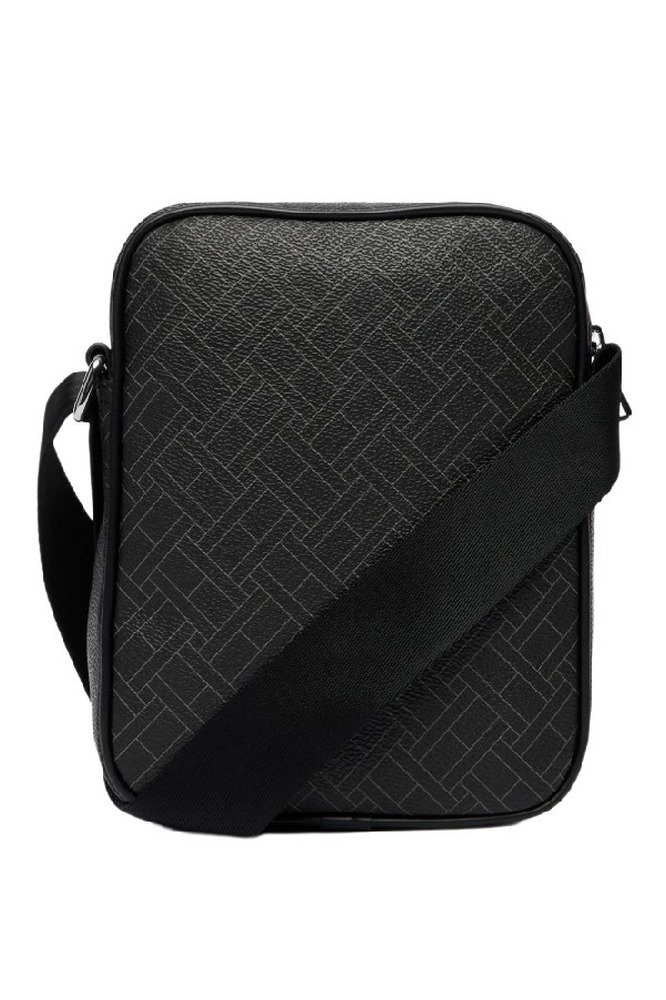 TOMMY HILFIGER FLAG MONOGRAM MINI REPORTER ΤΣΑΝΤΑ ΑΝΔΡΙΚΗ BLACK
