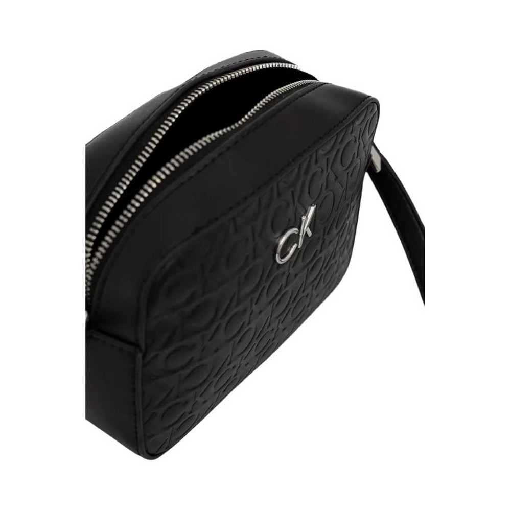 CALVIN KLEIN JEANS RE-LOCK CAMERA BAG EMB MONO ΤΣΑΝΤΑ ΓΥΝΑΙΚΕΙΑ BLACK