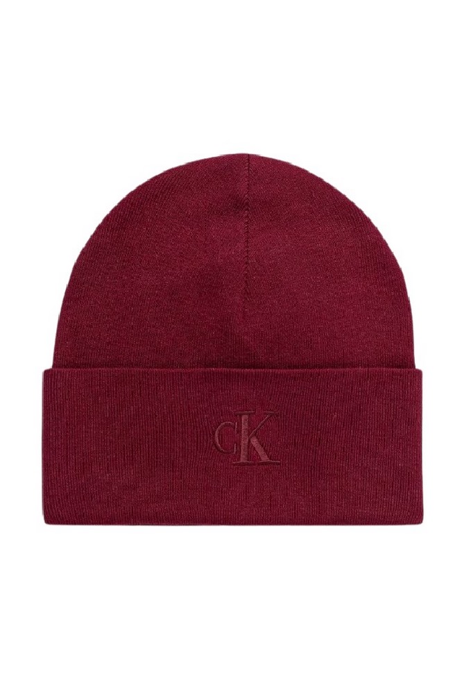 CALVIN KLEIN FINE RIB BEANIE ΣΚΟΥΦΟΣ ΑΝΔΡΙΚΟΣ BORDEAUX