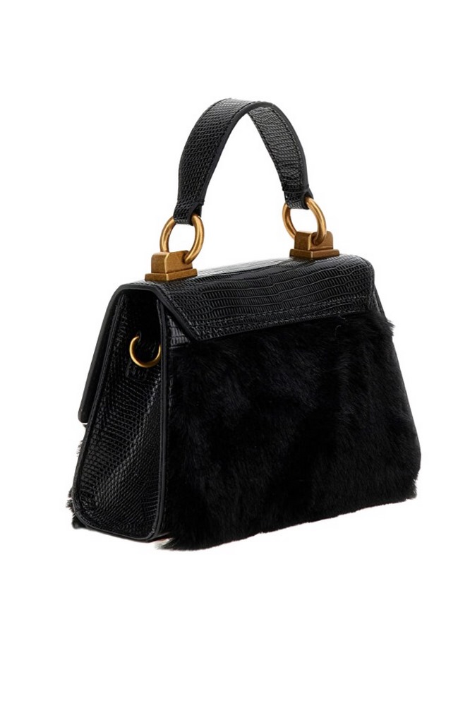 GUESS BERGEN MICRO MINI ΤΣΑΝΤΑ ΓΥΝΑΙΚΕΙΑ BLACK