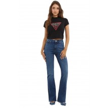 GUESS SS MN TRIANGLE STRAS T-SHIRT ΓΥΝΑΙΚΕΙΟ BLACK