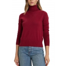 GUESS JEANS EMB SWTR ΜΠΛΟΥΖΑ ΠΛΕΚΤΗ  ΓΥΝΑΙΚΕΙΑ BORDEAUX