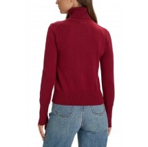 GUESS JEANS EMB SWTR ΜΠΛΟΥΖΑ ΠΛΕΚΤΗ  ΓΥΝΑΙΚΕΙΑ BORDEAUX