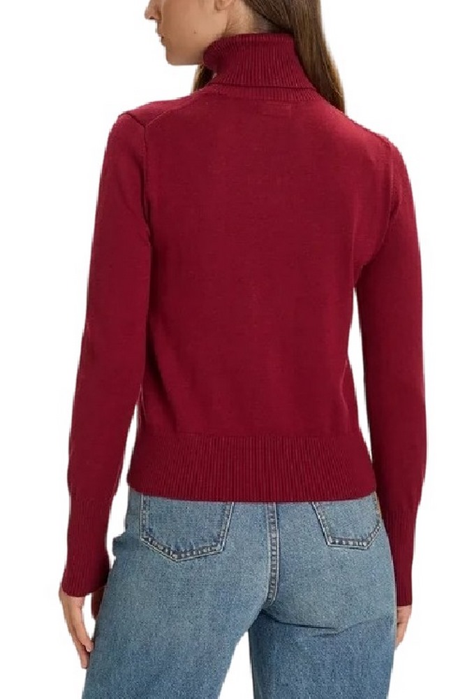 GUESS JEANS EMB SWTR ΜΠΛΟΥΖΑ ΠΛΕΚΤΗ  ΓΥΝΑΙΚΕΙΑ BORDEAUX