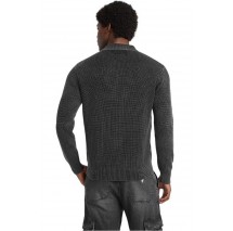 GUESS JEANS HALF ZIP COLLAR SWTR ΠΛΕΚΤΗ ΜΠΛΟΥΖΑ ΑΝΔΡΙΚΗ BLACK