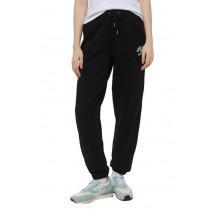 GUESS JEANS PANTS ICONIC FLEECE ΠΑΝΤΕΛΟΝΙ ΦΟΡΜΑ ΓΥΝΑΙΚΕΙΟ BLACK