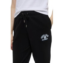 GUESS JEANS PANTS ICONIC FLEECE ΠΑΝΤΕΛΟΝΙ ΦΟΡΜΑ ΓΥΝΑΙΚΕΙΟ BLACK