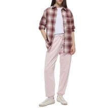 GUESS JEANS PANTS ICONIC FLEECE ΠΑΝΤΕΛΟΝΙ ΦΟΡΜΑ ΓΥΝΑΙΚΕΙΟ PINK
