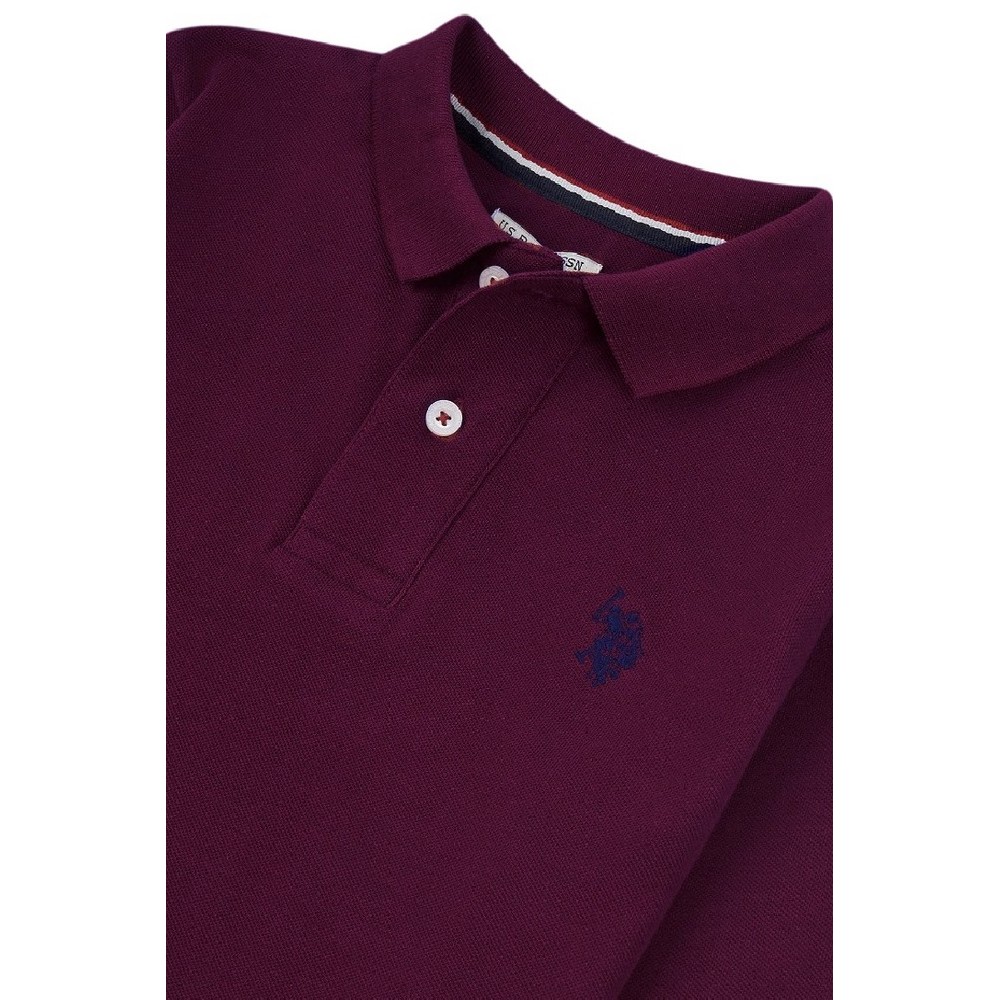 U.S.POLO ASSN MUST ΜΠΛΟΥΖΑ ΑΝΔΡΙΚΗ AUBERGINE