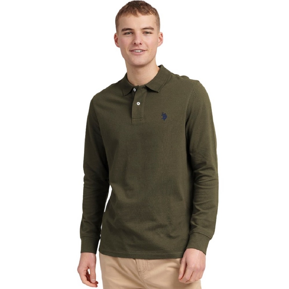 U.S.POLO ASSN MUST ΜΠΛΟΥΖΑ ΑΝΔΡΙΚΗ KHAKI