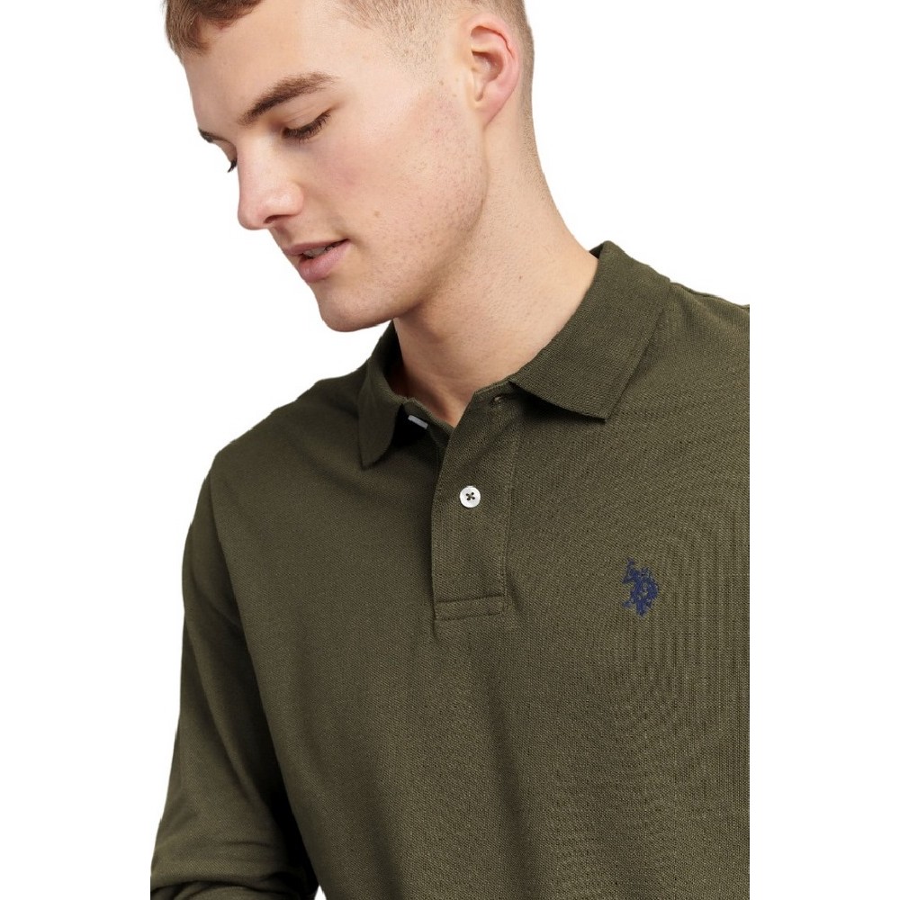 U.S.POLO ASSN MUST ΜΠΛΟΥΖΑ ΑΝΔΡΙΚΗ KHAKI