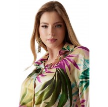 GUESS NEW LS BOWED JUN SHIRT ΠΟΥΚΑΜΙΣΟ ΓΥΝΑΙΚΕΙΟ MULTI