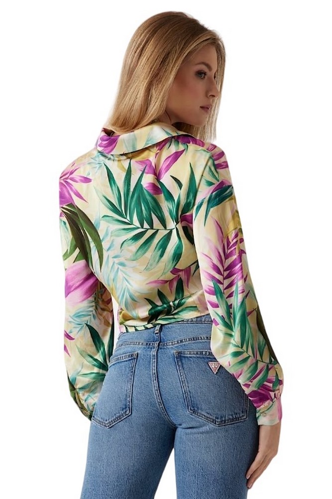 GUESS NEW LS BOWED JUN SHIRT ΠΟΥΚΑΜΙΣΟ ΓΥΝΑΙΚΕΙΟ MULTI