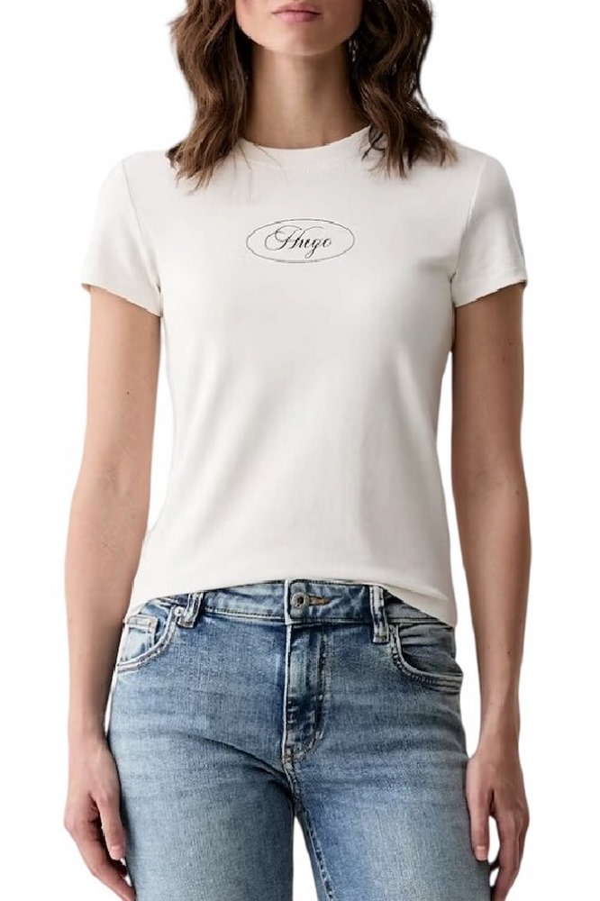 HUGO BOSS 90s TEE B JERSEY T-SHIRT ΜΠΛΟΥΖΑ ΓΥΝΑΙΚΕΙΑ OFF WHITE