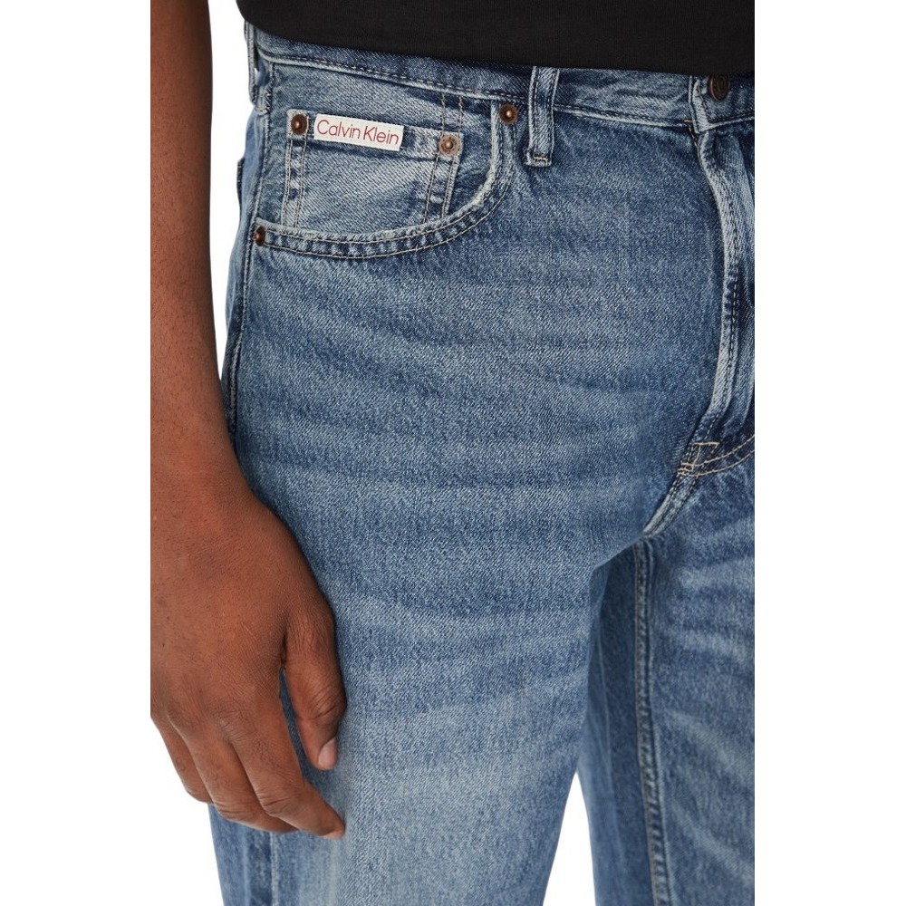 CALVIN KLEIN JEANS 90S STRGHT LT WT SHC ΠΑΝΤΕΛΟΝΙ ΑΝΔΡΙΚΟ BLUΕ DENIM