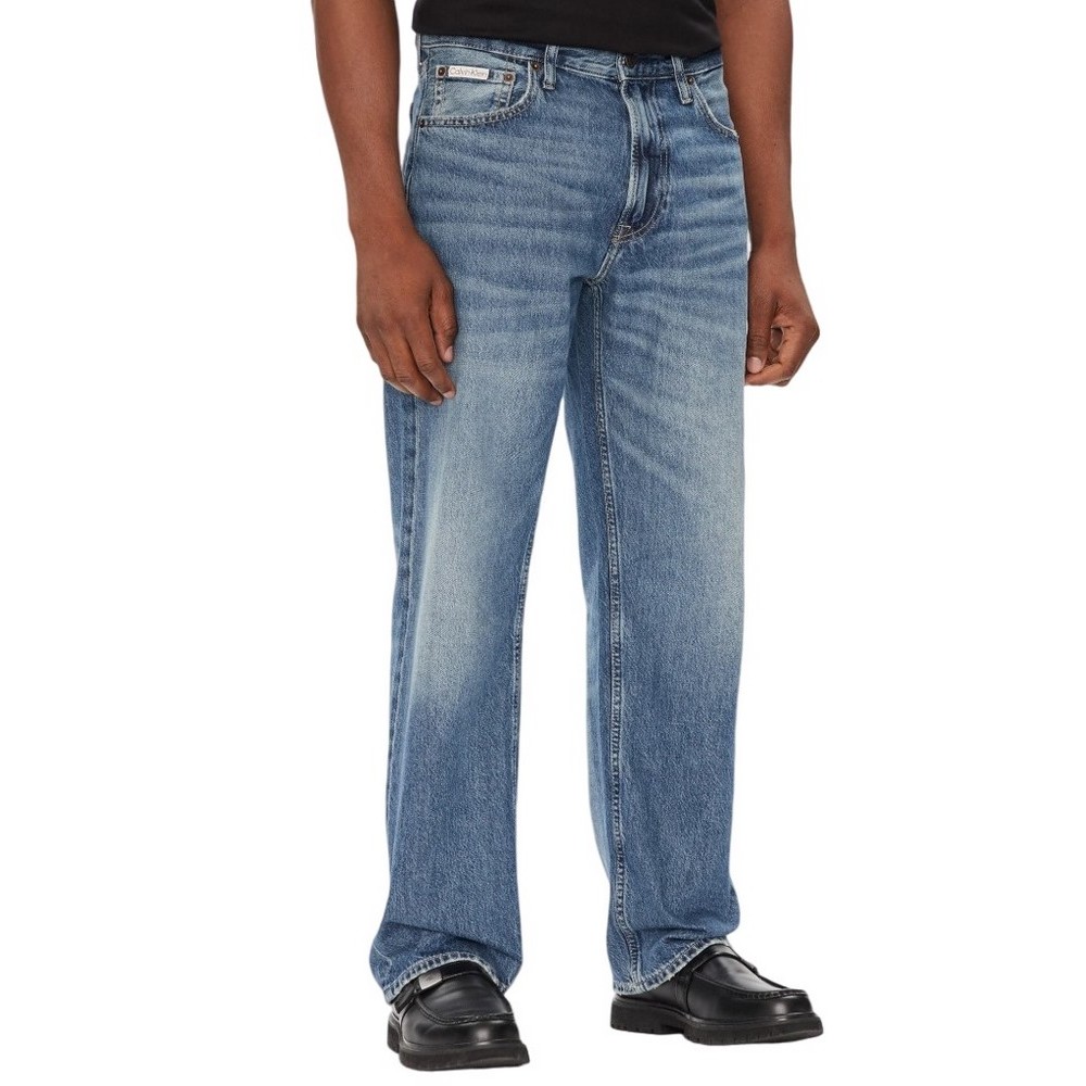 CALVIN KLEIN JEANS 90S STRGHT LT WT SHC ΠΑΝΤΕΛΟΝΙ ΑΝΔΡΙΚΟ BLUΕ DENIM