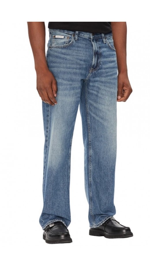CALVIN KLEIN JEANS 90S STRGHT LT WT SHC ΠΑΝΤΕΛΟΝΙ ΑΝΔΡΙΚΟ BLUΕ DENIM