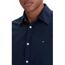 TOMMY JEANS REG SEERSUCKER SHIRT EXT ΠΟΥΚΑΜΙΣΟ ΚΟΝΤΟΜΑΝΙΚΟ ΑΝΔΡΙΚΟ DARK NAVY