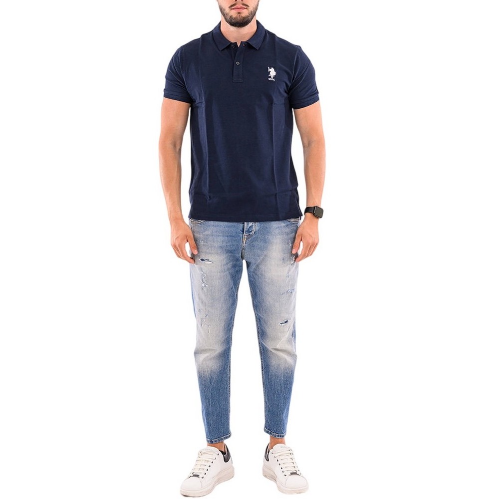 U.S POLO ASSN FLYN POLO T-SHIRT ΜΠΛΟΥΖΑ ΑΝΔΡΙΚΗ NAVY