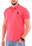 U.S POLO ASSN FLYN POLO T-SHIRT ΜΠΛΟΥΖΑ ΑΝΔΡΙΚΗ CORAL