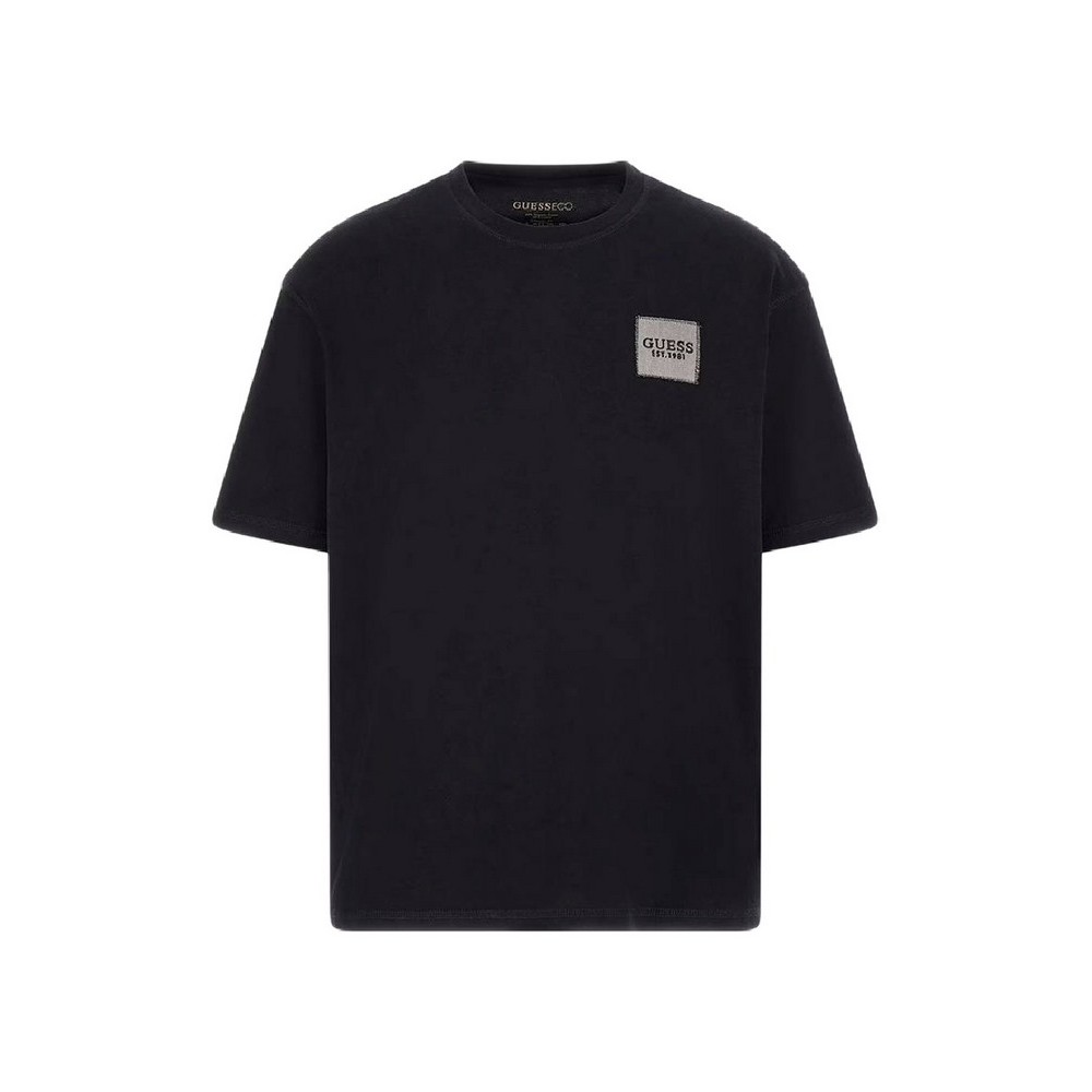 GUESS CN PATCH AT CHEST TEE T-SHIRT ΜΠΛΟΥΖΑ ΑΝΔΡΙΚΗ BLACK