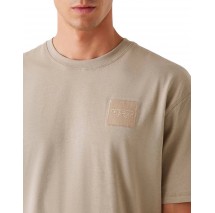 GUESS CN PATCH AT CHEST TEE T-SHIRT ΜΠΛΟΥΖΑ ΑΝΔΡΙΚΗ BEIGE