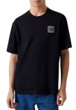 GUESS CN PATCH AT CHEST TEE T-SHIRT ΜΠΛΟΥΖΑ ΑΝΔΡΙΚΗ BLACK