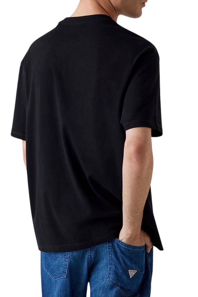GUESS CN PATCH AT CHEST TEE T-SHIRT ΜΠΛΟΥΖΑ ΑΝΔΡΙΚΗ BLACK