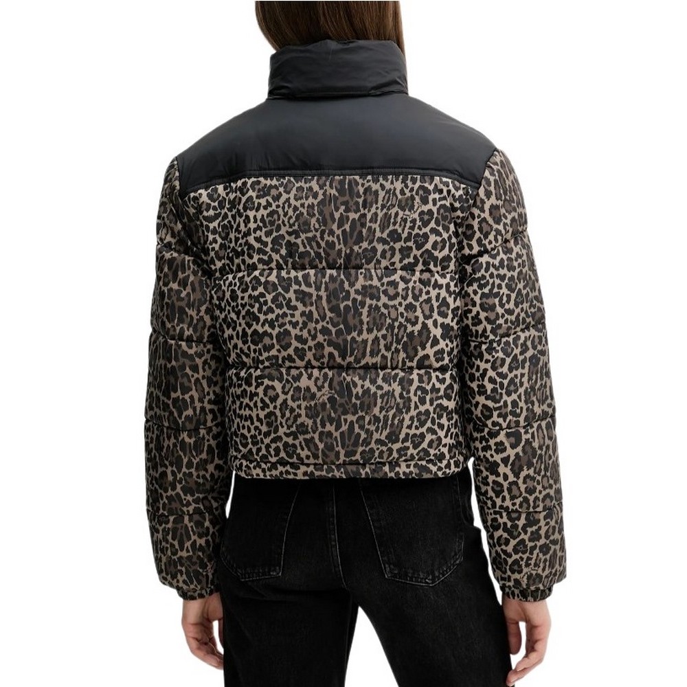 TOMMY JEANS  CROPPED LEOPARD PUFFER ΜΠΟΥΦΑΝ ΓΥΝΑΙΚΕΙΟ LEOPARD