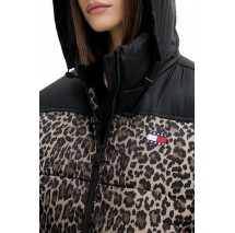 TOMMY JEANS  CROPPED LEOPARD PUFFER ΜΠΟΥΦΑΝ ΓΥΝΑΙΚΕΙΟ LEOPARD