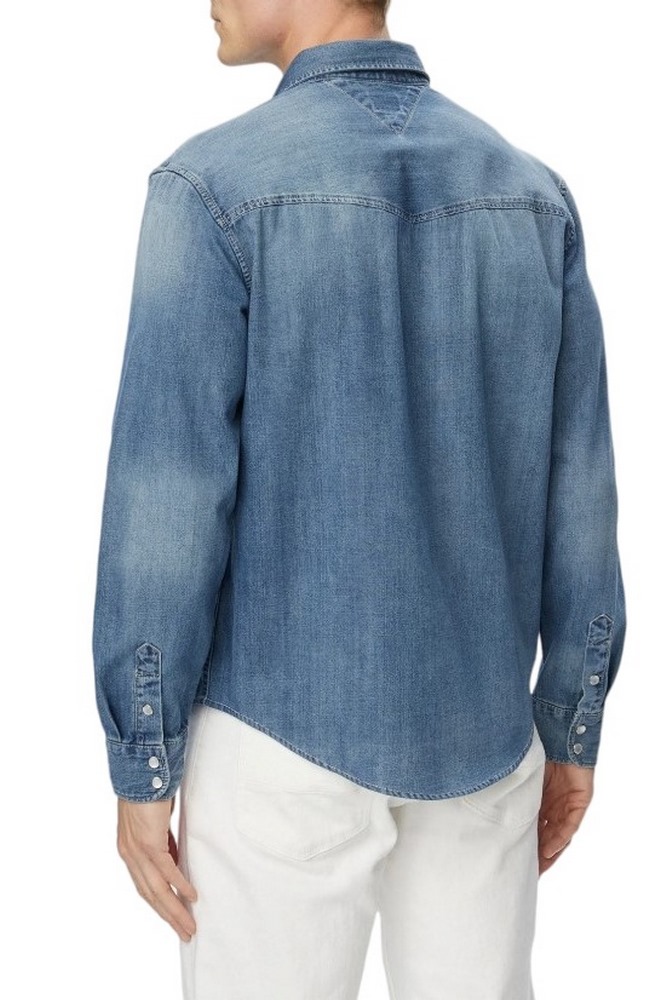 TOMMY JEANS REGULAR DENIM WESTERN SHIRT EXT ΤΖΙΝ ΠΟΥΚΑΜΙΣΟ ΑΝΔΡΙΚΟ BLUΕ DENIM