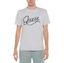 GUESS SS CN GUESS LOGO TEE T-SHIRT ΜΠΛΟΥΖΑ ΑΝΔΡΙΚΗ GREY