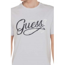 GUESS SS CN GUESS LOGO TEE T-SHIRT ΜΠΛΟΥΖΑ ΑΝΔΡΙΚΗ GREY
