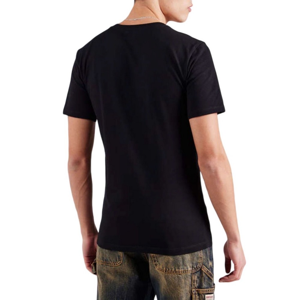 GUESS SS CN GUESS LOGO TEE T-SHIRT ΜΠΛΟΥΖΑ ΑΝΔΡΙΚΗ BLACK