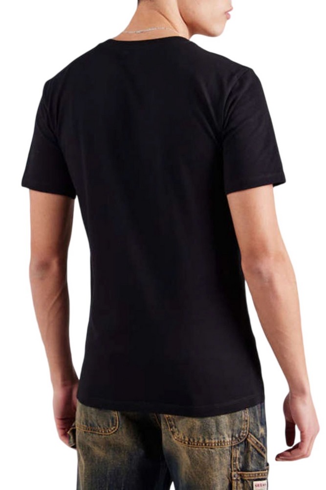 GUESS SS CN GUESS LOGO TEE T-SHIRT ΜΠΛΟΥΖΑ ΑΝΔΡΙΚΗ BLACK